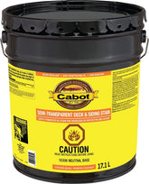 Cabot 142.0016306.008 Semi-Transparent Deck and Siding Stain, 18.9 l, Liquid, Neutral Base, Slight, 201 deg F